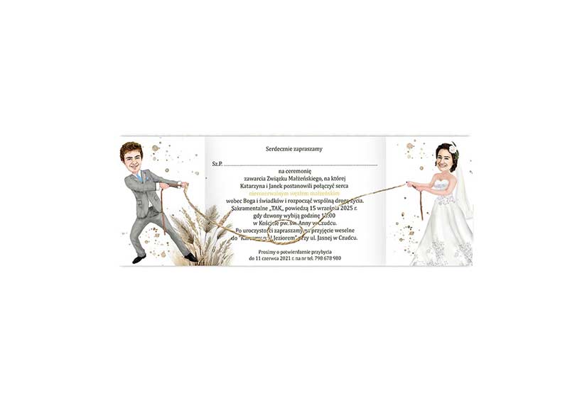 Zaproszenie Ślub Sznur 4