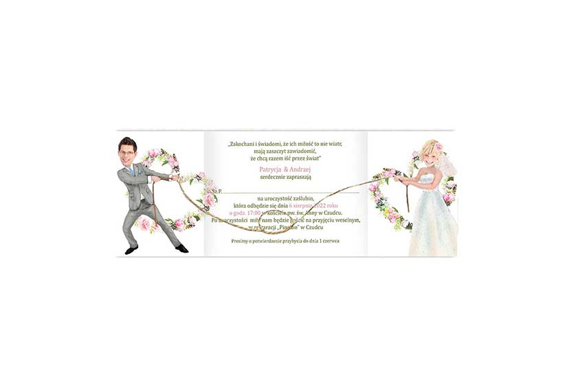 Zaproszenie Ślub Sznur 7