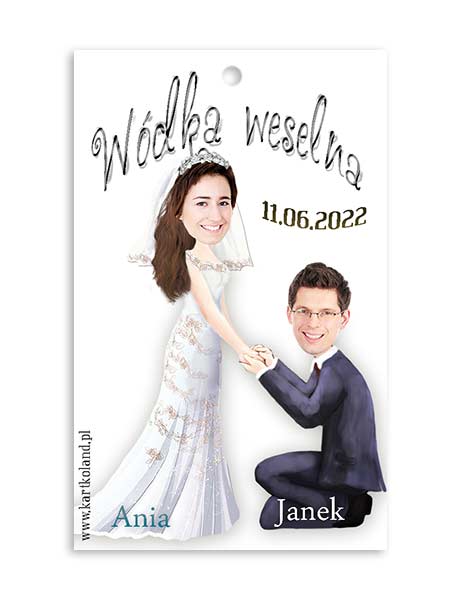 Zawieszka Ślub Zaręczyny 1 (kpl 12 szt.) Biały