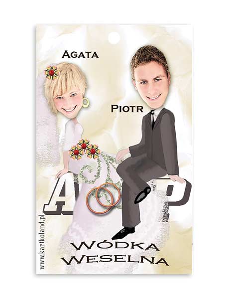 Zawieszka Ślub Siedzimy 1 (kpl 12 szt.) Biały
