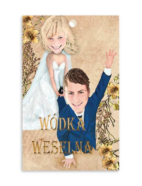 Zawieszka Ślub Noga 4 (kpl 12 szt.) Brązowy