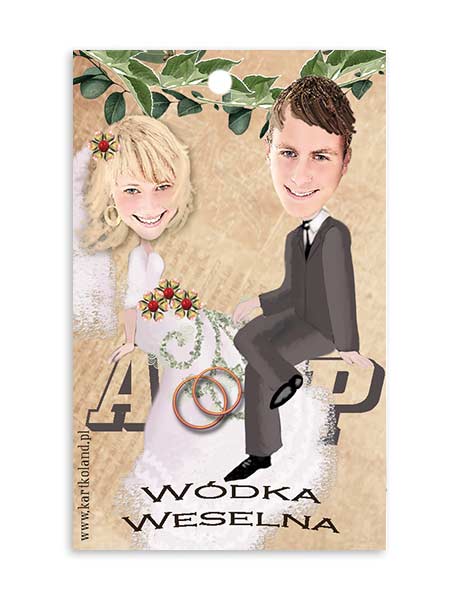 Zawieszka Ślub Siedzimy 2 (kpl 12 szt.) Brązowy