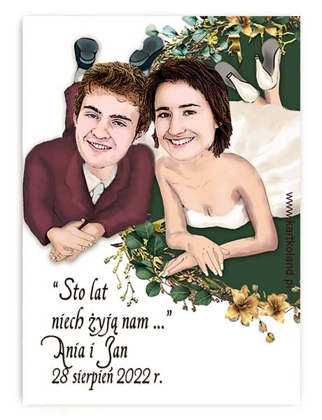 Naklejka Ślub Leżymy 1 (kpl 12 szt.)      