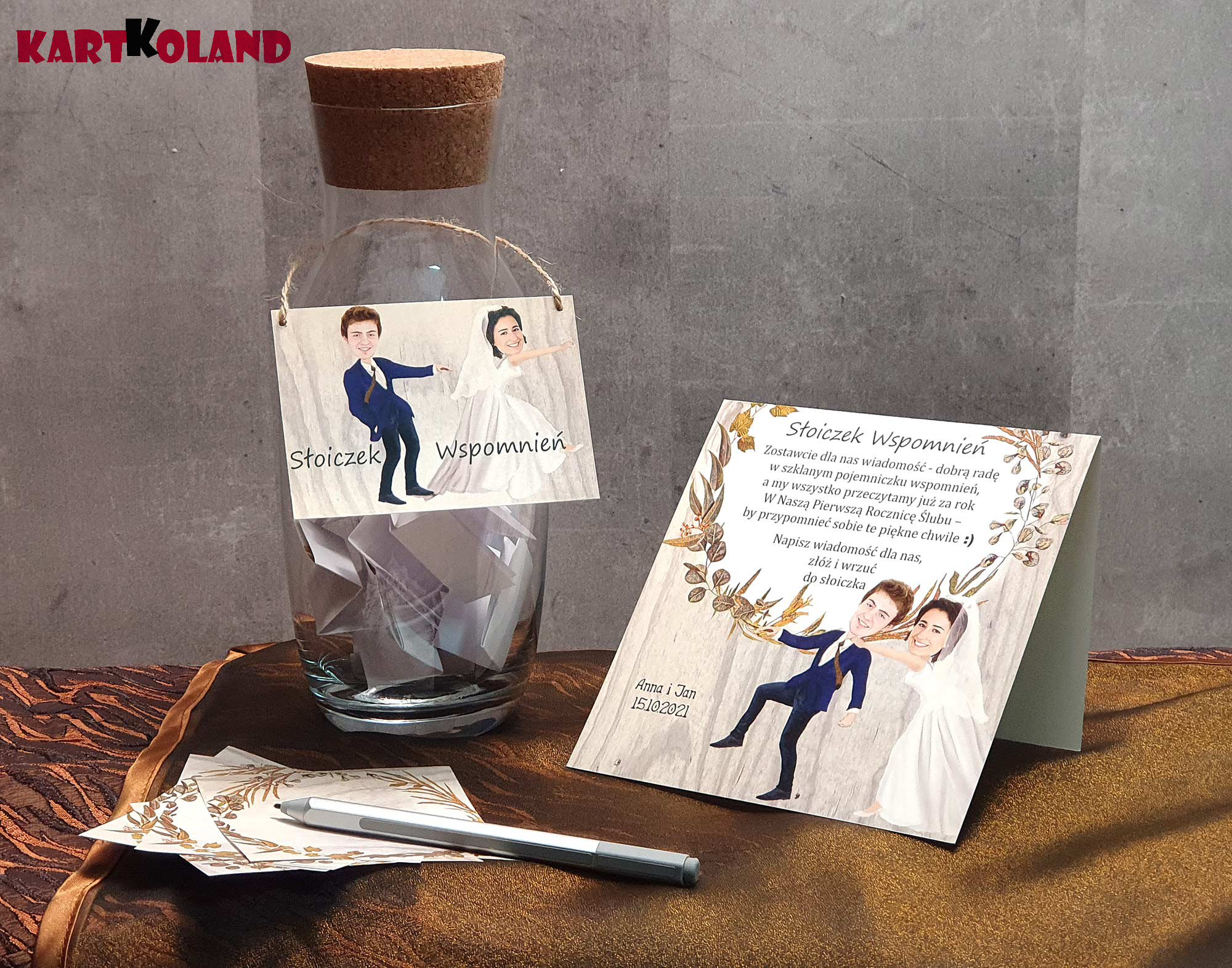 Księga gości Ślub Słoik Wspom. Poj 4 (80 kartek)
