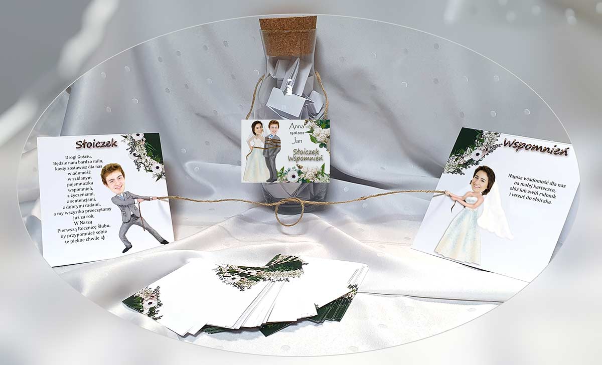Księga gości Ślub Słoik Wspomnień 3 (80 kartek) 
