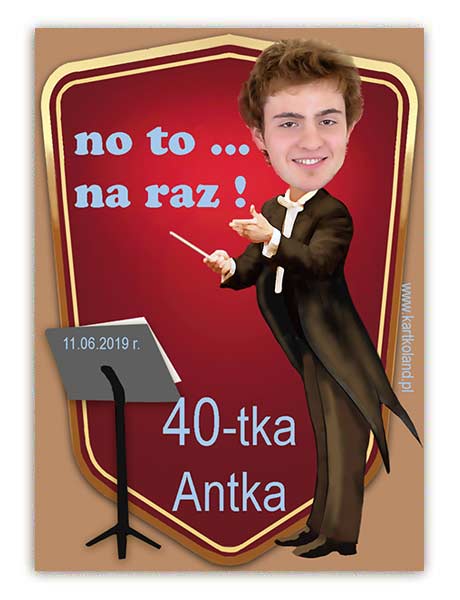 Naklejka Urodziny Dyrygent (kpl 12 szt.)     