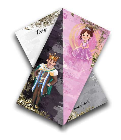 Zaproszenie Urodziny Rozeta Królestwo 1