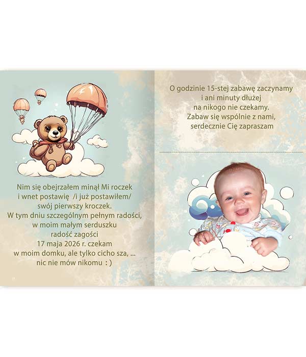 Zaproszenie Urodziny Samolot 1