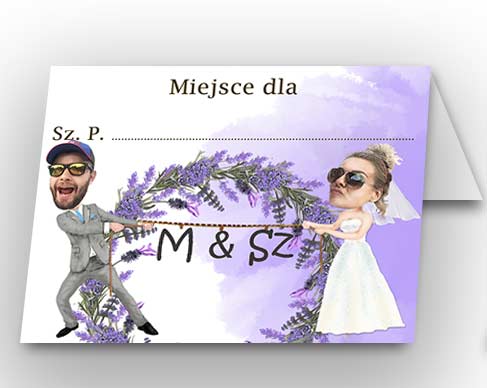 Winietka ślub. do wypełnienia Wrzos1(kpl 15 szt.)Fioletowy