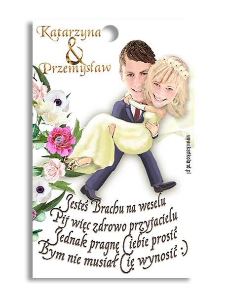 Zawieszka Ślub Na rączki 2 (kpl 12 szt.) Biały