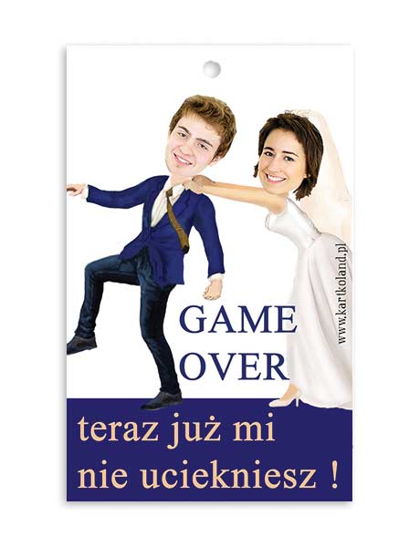 Zawieszka Ślub Akcja 8 (kpl 12 szt.) Granatowy