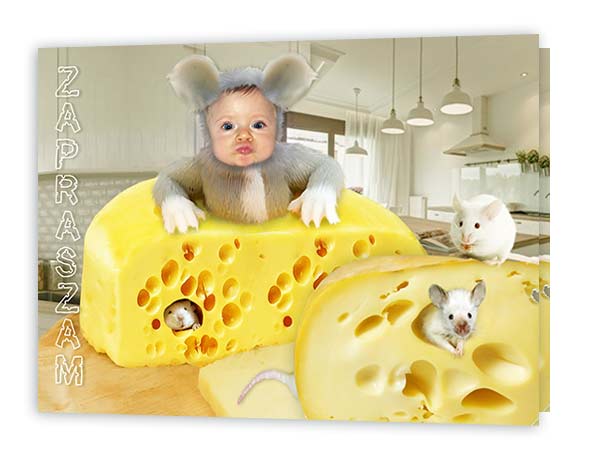 Zaproszenie Urodziny Myszy i Kot