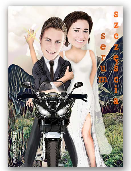 Naklejka Ślub Motor 4 (kpl 12 szt.) 