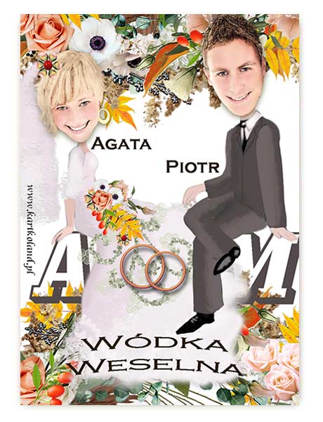 Naklejka Ślub Jesień 1 (kpl 12 szt.)    