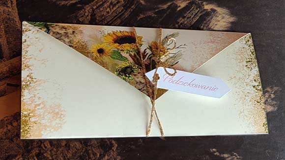 Zaproszenie Ślub Fold Słonecznik 1  