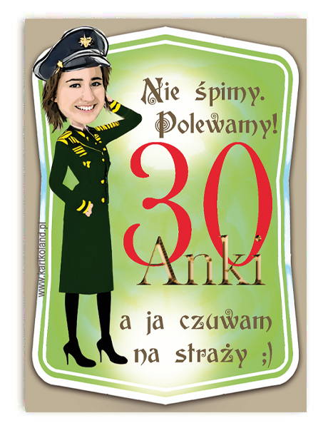 Naklejka Urodziny Policjantka 2  (kpl 12 szt.)    