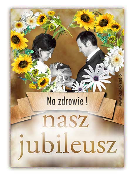 Naklejka Urodziny Jubileusz 1 (kpl 12 szt.)  Brązowy