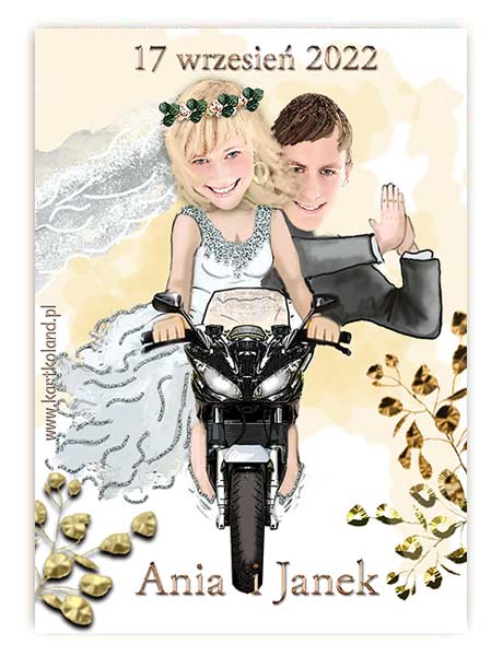 Naklejka Ślub Motor 7 (kpl 12 szt.)   