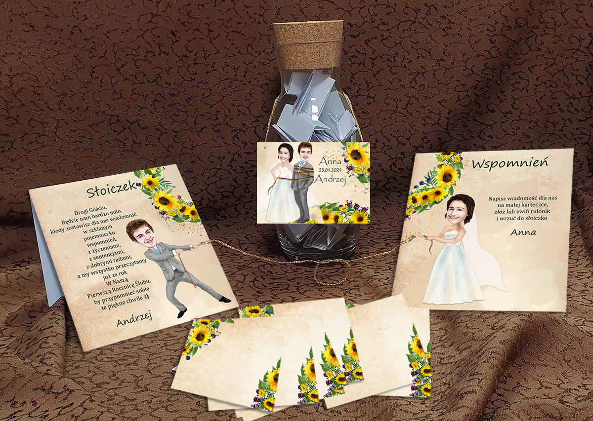 Księga gości Ślub Słoik Wspomnień 7 (80 kartek)