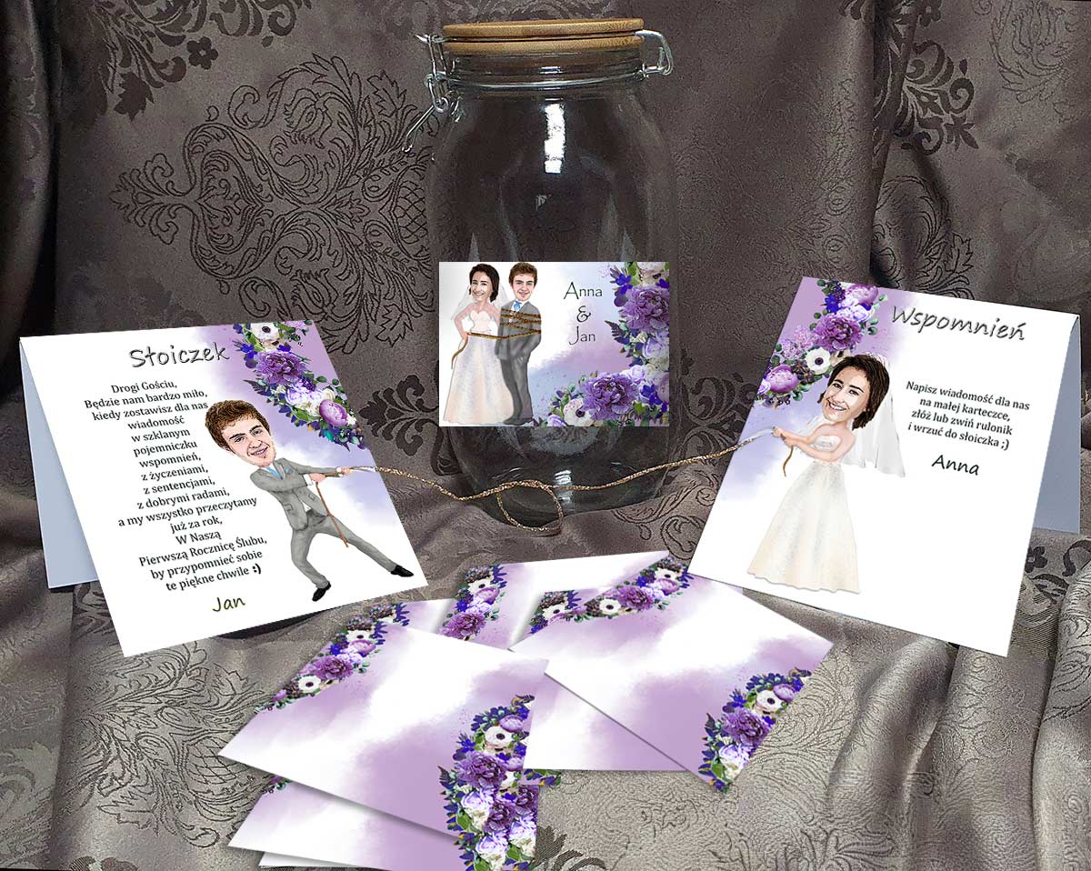 Księga gości Ślub Słoik Wspomnień XXL 2 (120 kartek)  