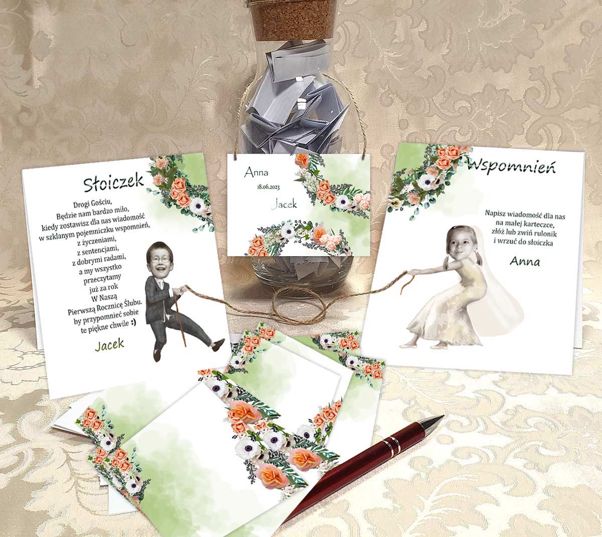 Księga gości Ślub Słoik Wspomnień 9 (80 kartek)