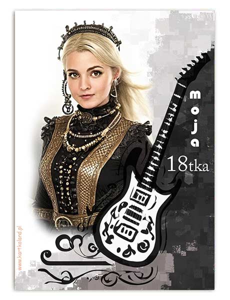 Naklejka Urodziny Gitara 2 (kpl 12 szt.)  Biały