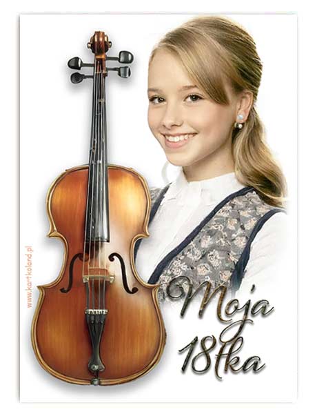 Naklejka Urodziny Wiolonczela (kpl 12 szt.)  Biały