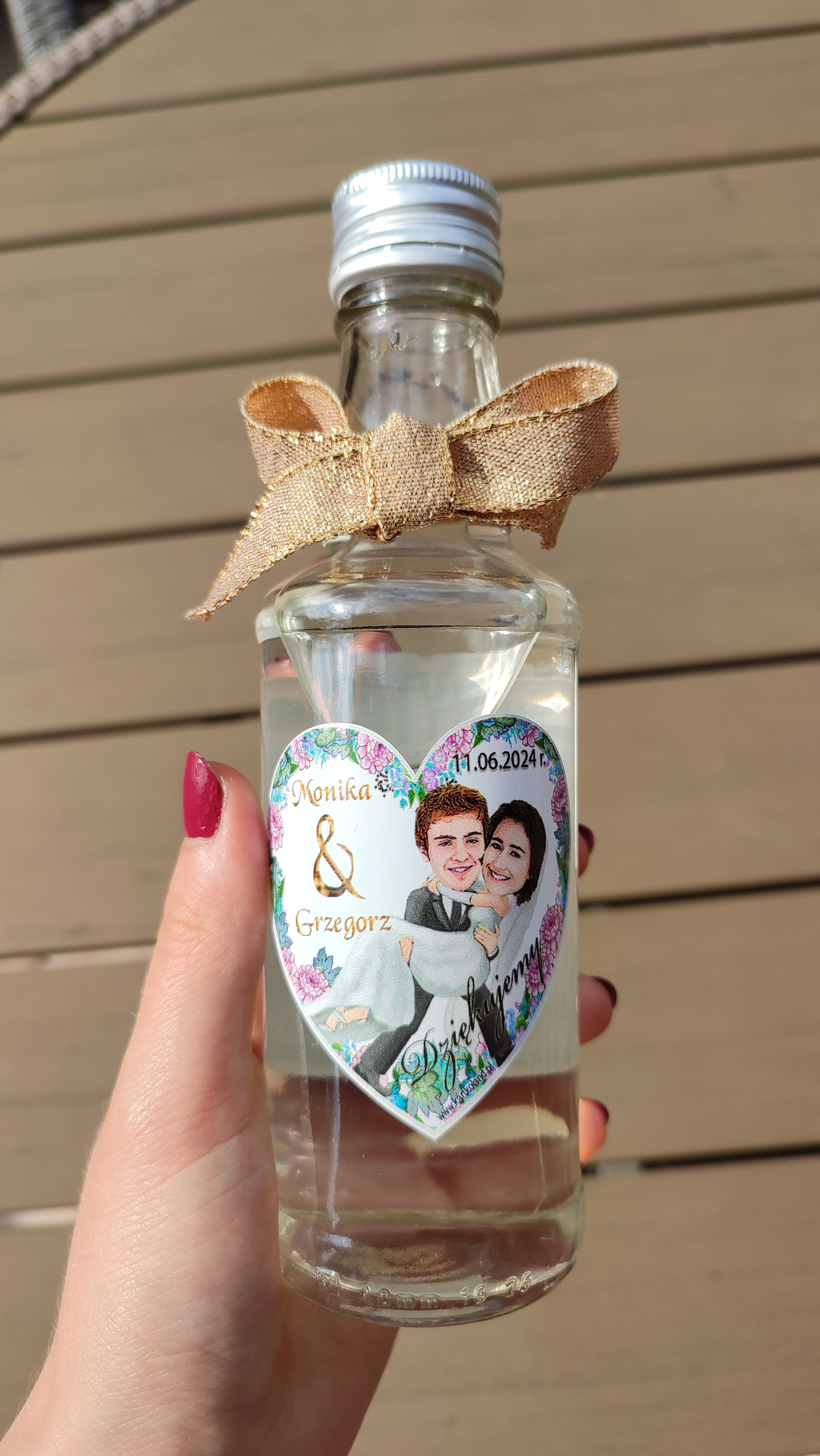Mini-naklejki Ślub Serca Mix (kpl 24 szt.) Biały