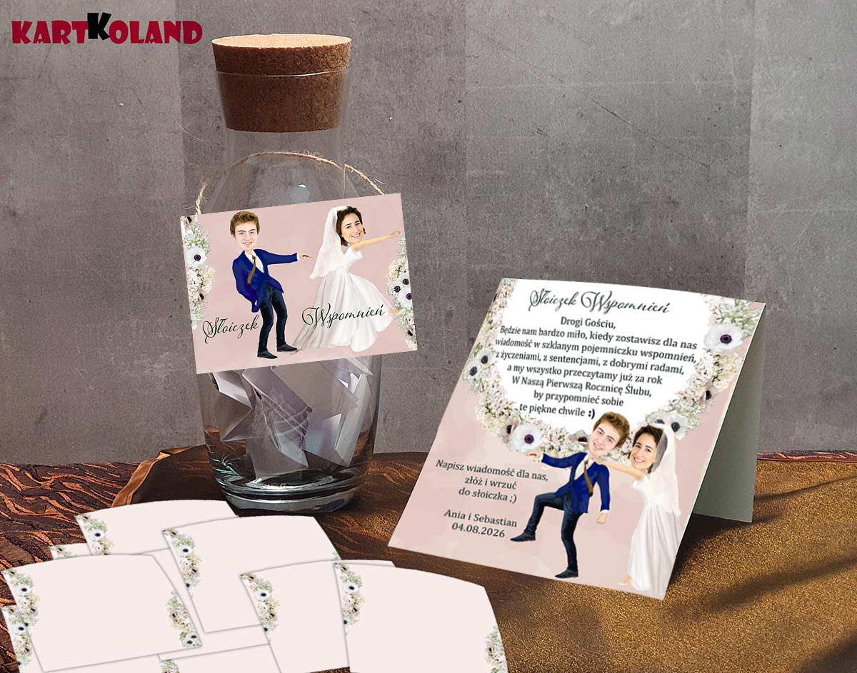 Księga gości Ślub Słoik Wspom.Poj. 3 (80 kartek)