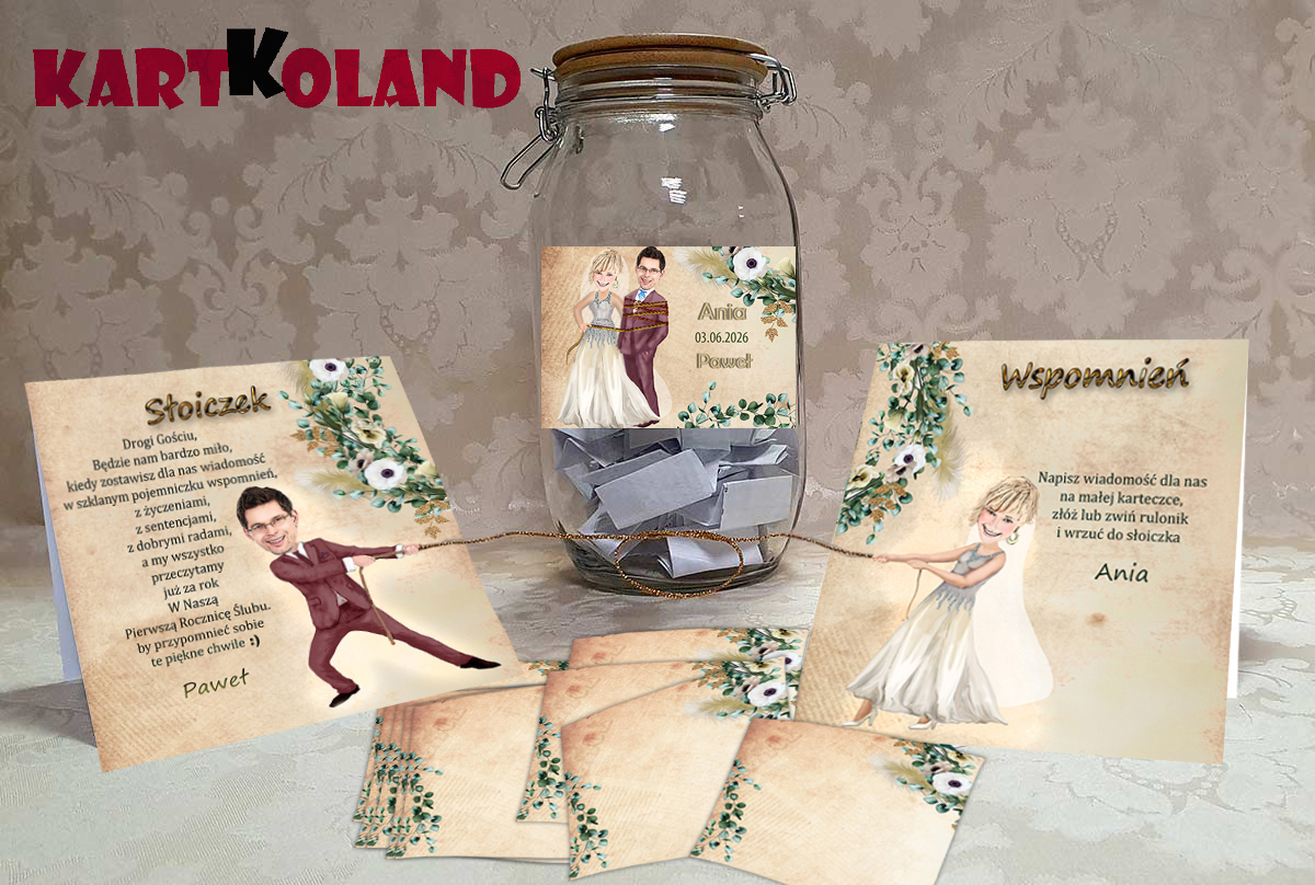 Księga gości Ślub Słoik Wspomnień XXL 3 (120 kartek)