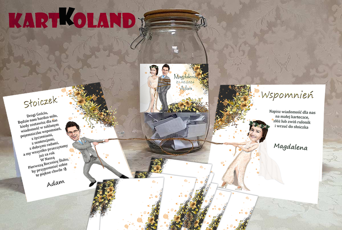 Księga gości Ślub Słoik Wspomnień XXL 4 (120 kartek)