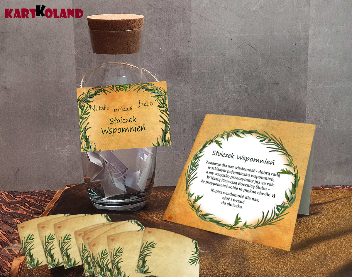 Księga gości Ślub Słoik Wspom.Poj. 5 (80 kartek)