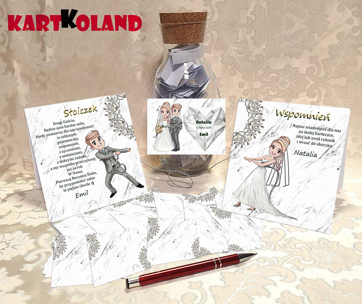 Księga gości Ślub Słoik Wspomnień 16 (80 kartek)