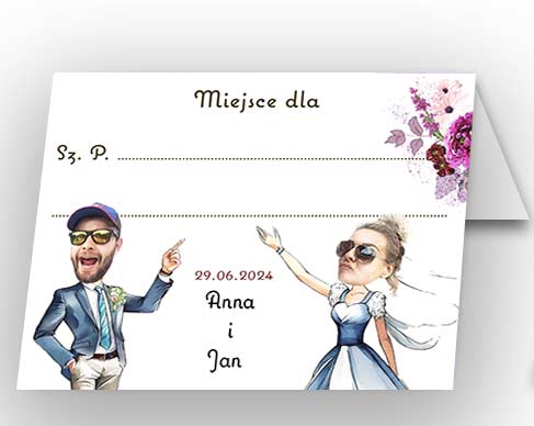 Winietka ślub. do wypełnienia Pokazujemy (kpl 15 szt.)