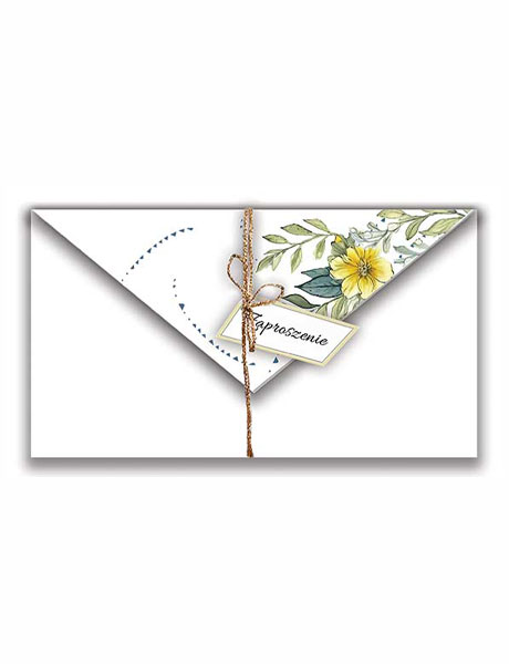 Zaproszenie Komunia Fold Chryzantemowe