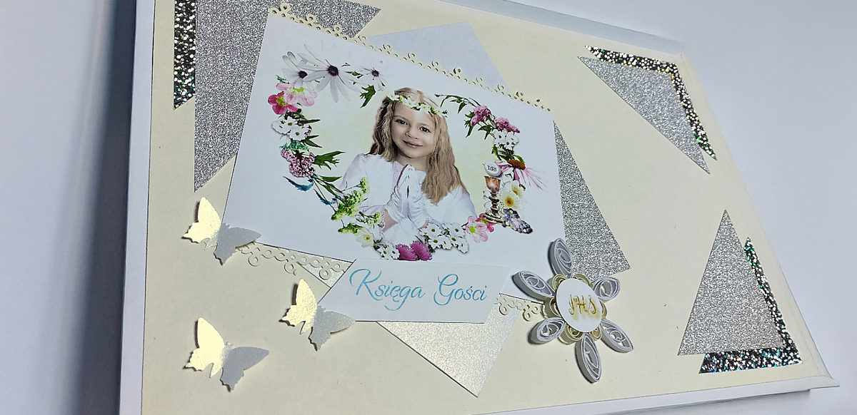 Księga gości/Album Komunia Srebro (15 kartek/30 stron)  (2)