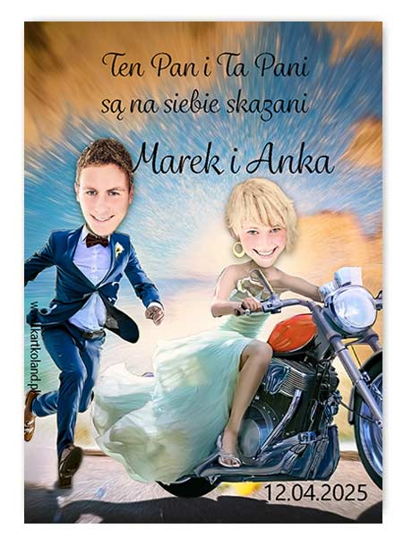 Naklejka Ślub Motor 9 (kpl 12 szt.)     Pastelowy 