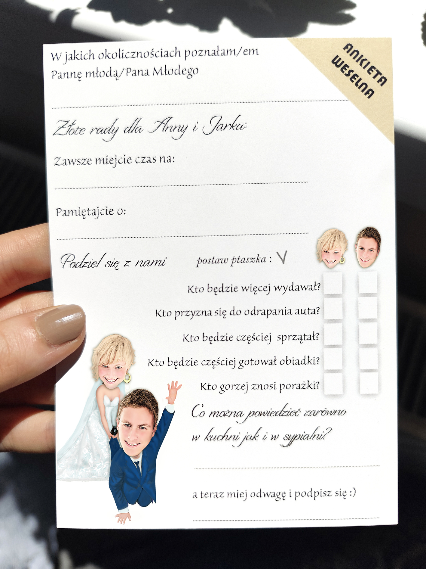 Ankieta weselna 1