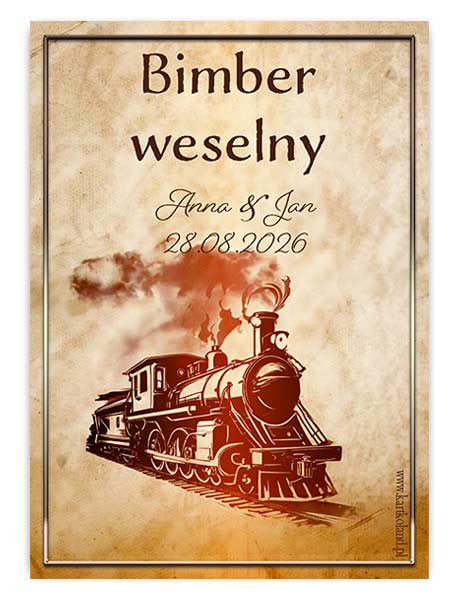 Naklejka Ślub Retro 1 (kpl 12 szt.)  