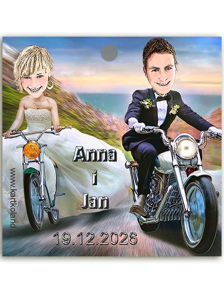 Zawieszka Ślub Motor 6 (kpl 12 szt.) 