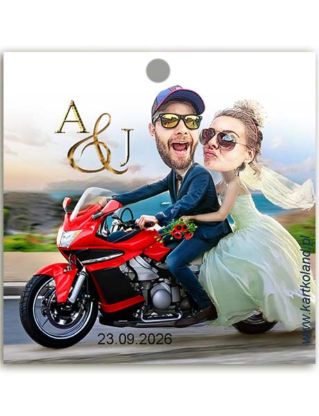 Zawieszka Ślub Motor 8 (kpl 12 szt.)   