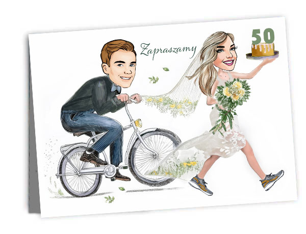 Zaproszenie Ślub Rower 4
