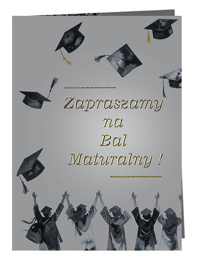 Zaproszenie Studniówka Czapki2